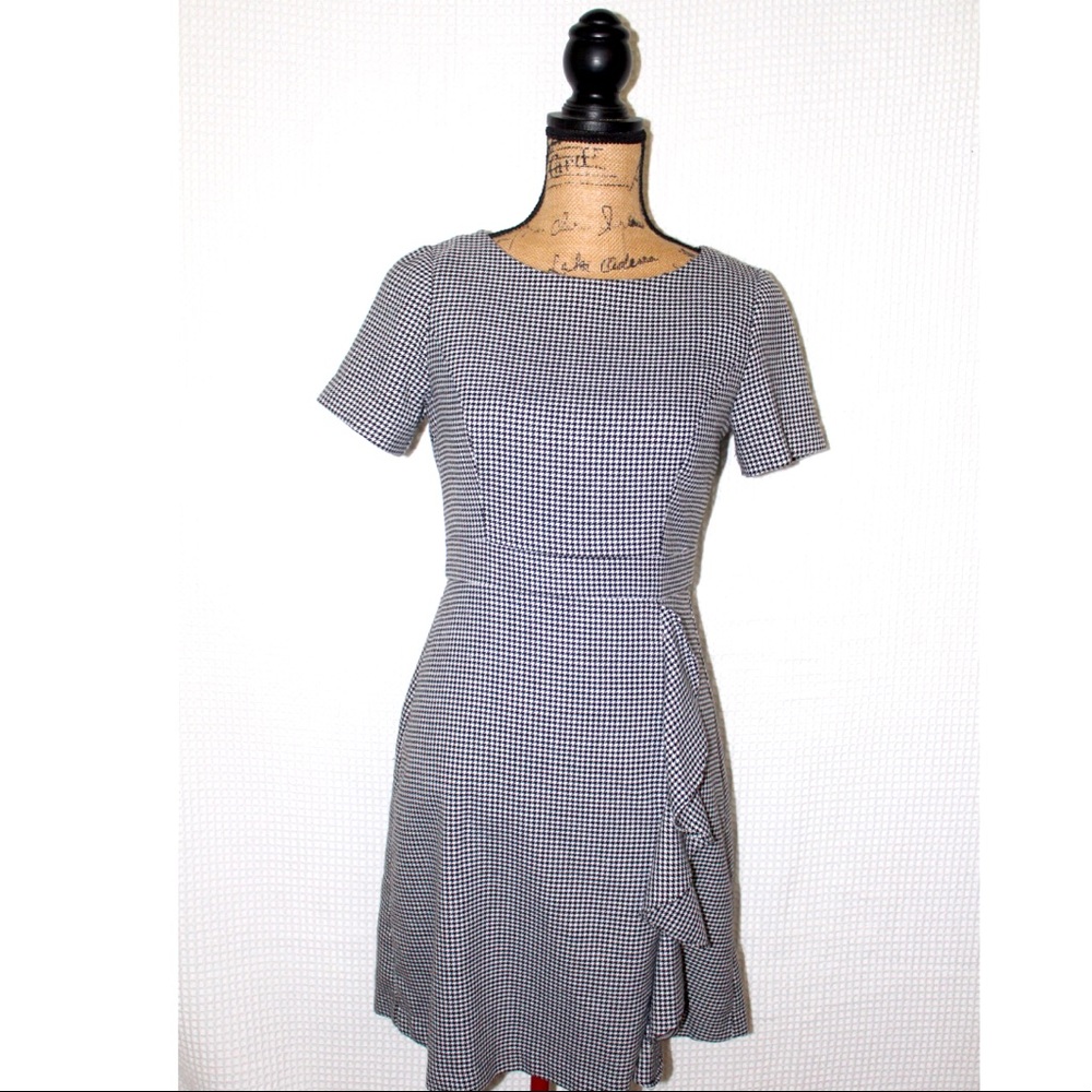 VINTAGE Eliza J short sleeve houndstooth dress